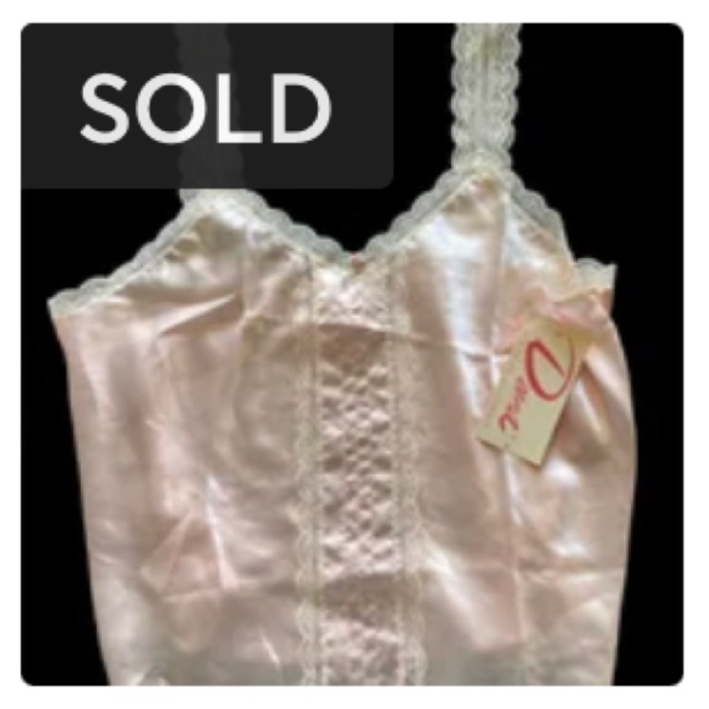 Vintage Deena Baby Pink Lace Tank